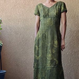 Nature Green Vintage Dress